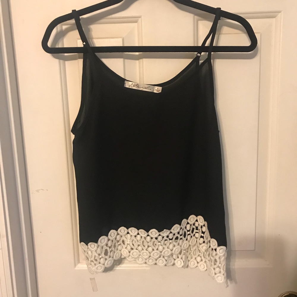 Sheer black camisole